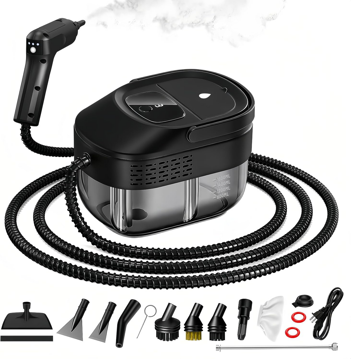 primiorix® Version 2.0 Handheld Steam Cleaner | 1600ML Large Tank | 40 Min Non-Stop Cleaning