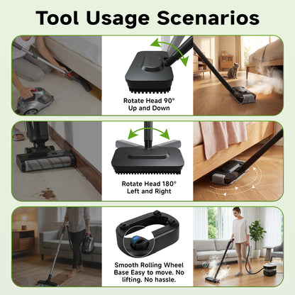 3-Level Adjustable Handle Steam Cleaner