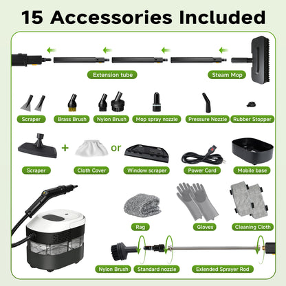 3-Level Adjustable Handle Steam Cleaner