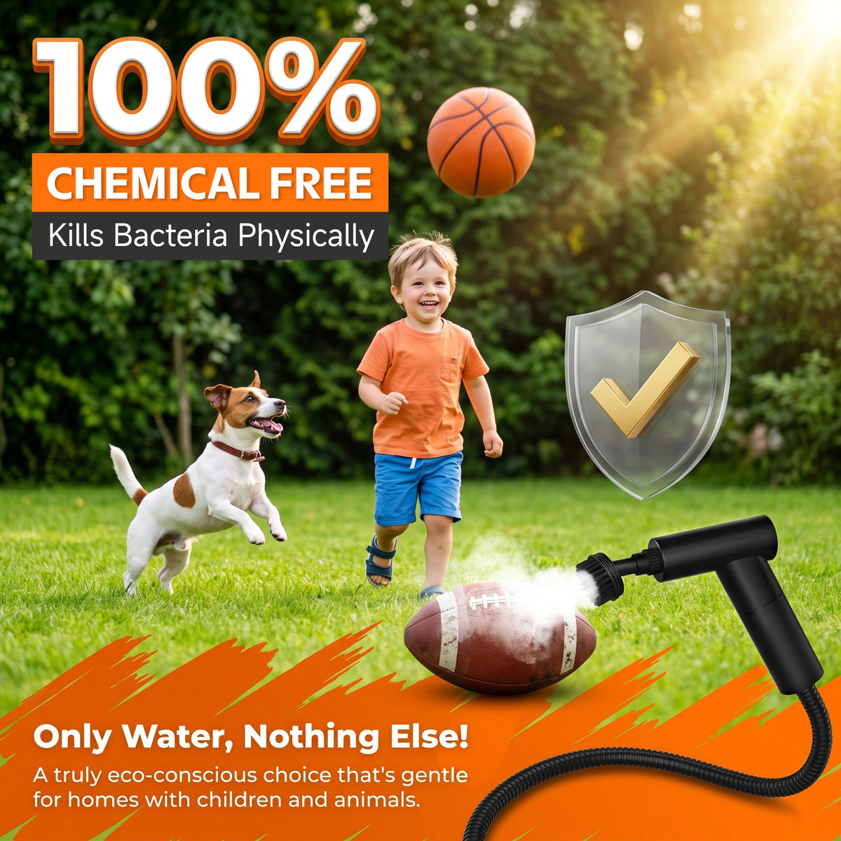 PRIMIORIX® Version 3.0 Handheld Steam Cleaner | 2500ML Large Tank | 1 Hour Non-Stop Cleaning