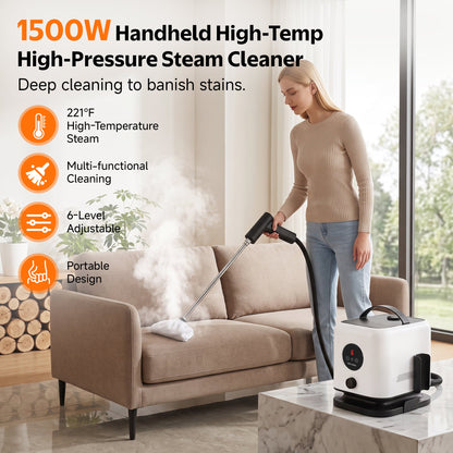 PRIMIORIX® Version 3.0 Handheld Steam Cleaner | 2500ML Large Tank | 1 Hour Non-Stop Cleaning
