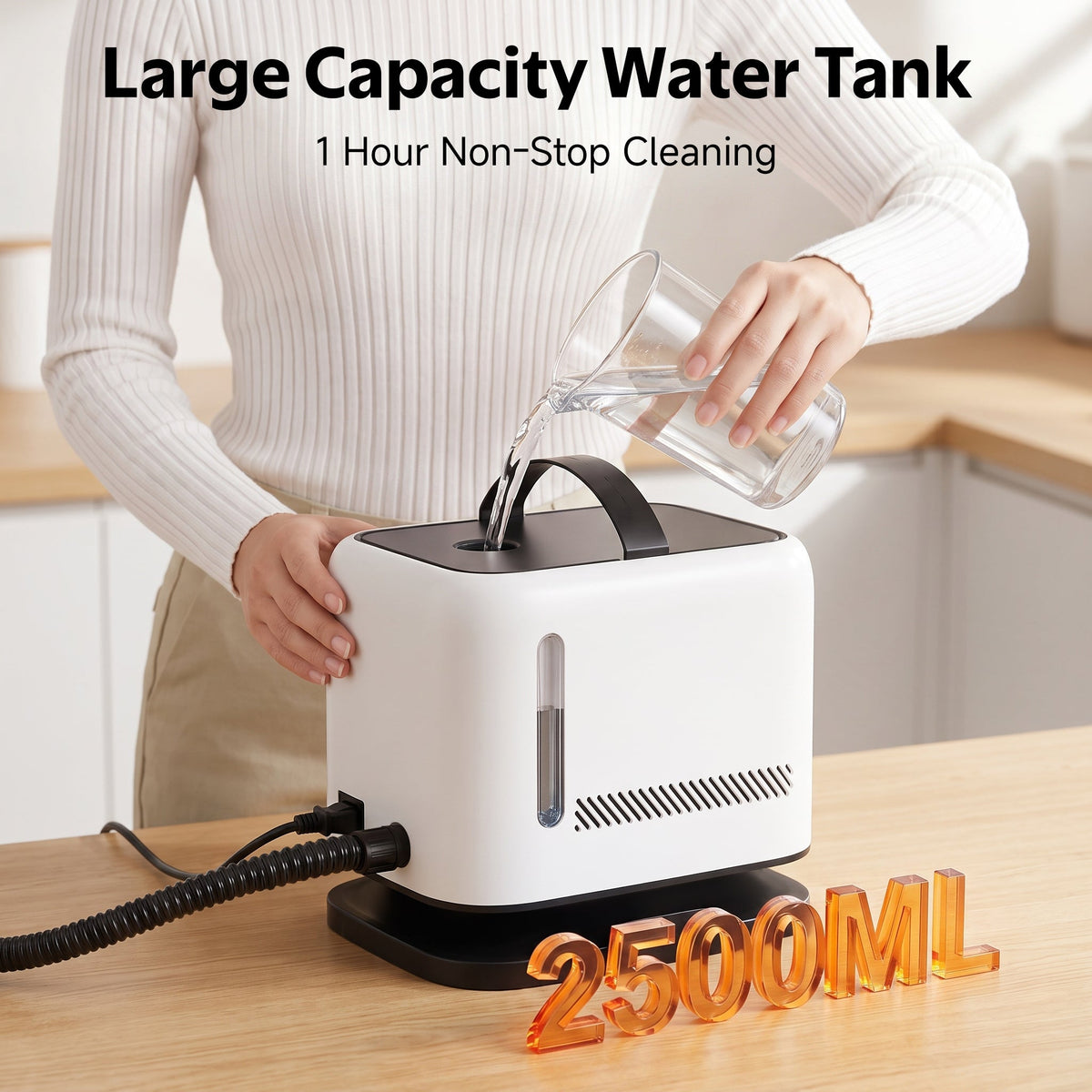 PRIMIORIX® Version 3.0 Handheld Steam Cleaner | 2500ML Large Tank | 1 Hour Non-Stop Cleaning