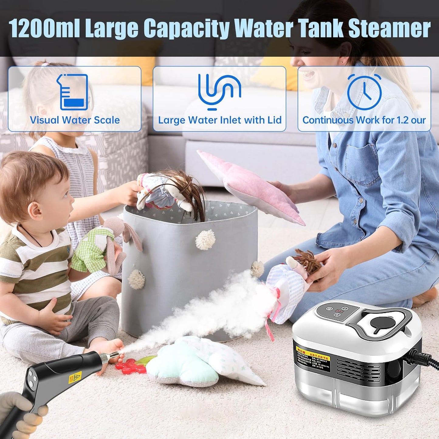 Primiorix Powerful 2500W Handheld Steam Cleaner