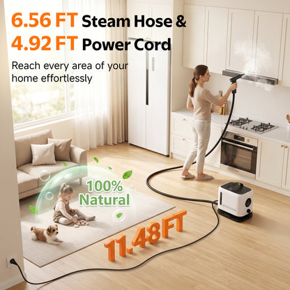 PRIMIORIX® Version 3.0 Handheld Steam Cleaner | 2500ML Large Tank | 1 Hour Non-Stop Cleaning