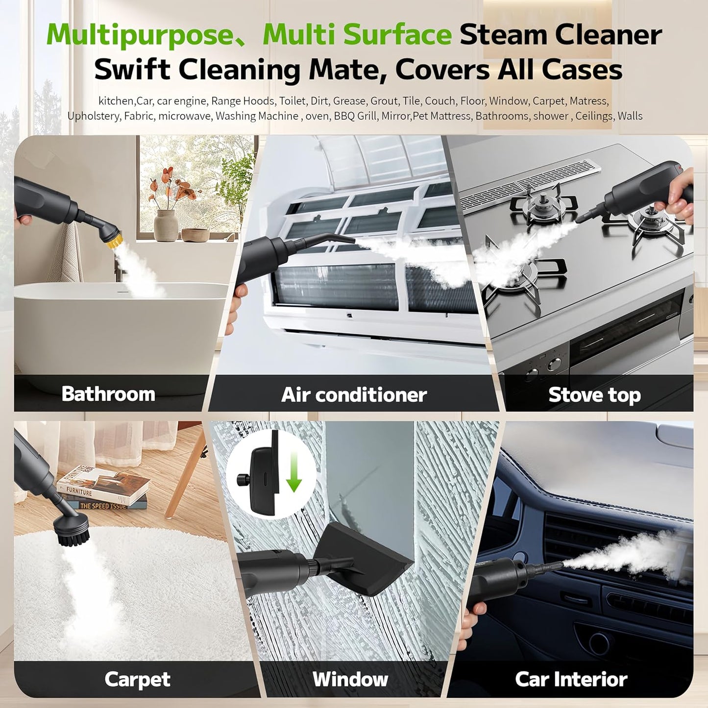 Primiorix Pressurized Handheld Steam Cleaner